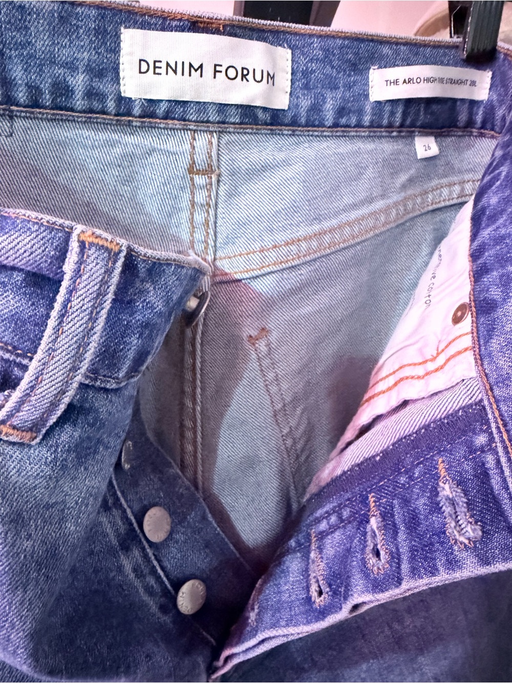 Denim Forum The Arlo High Rise Straight-Leg Women’s Jeans - Picture 5 of 9